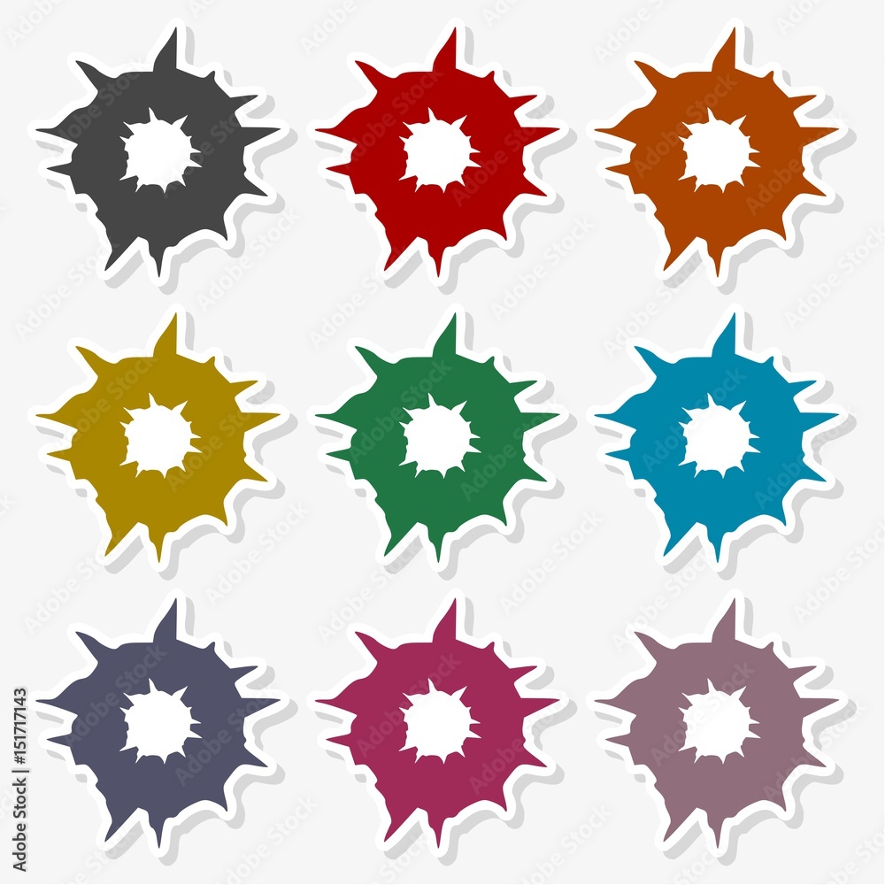 Bullet holes, Vector icon Bullet holes, Vector icon
