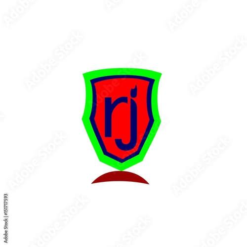 letter rj logo vector