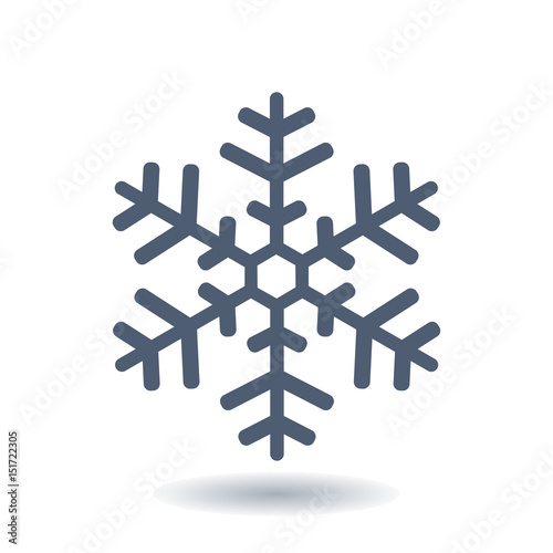 Snowflake icon. New Year decoration. All to celebrate the New Year and Christmas.