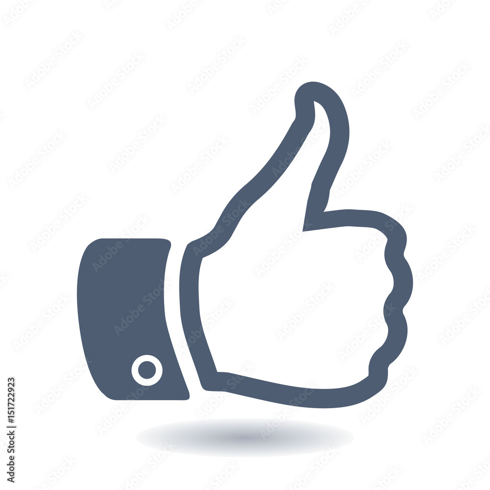 Like icon. Hand finger up sign. Thumb up symbol. Flat design style. Like icon. Hand finger up sign. Thumb up symbol. Flat design style.