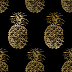 Keuken achterwand Ananas patronen Speels ananaspatroon met zomerse twist  © marinavorona