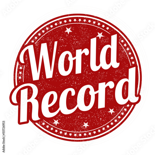 World record sign or stamp