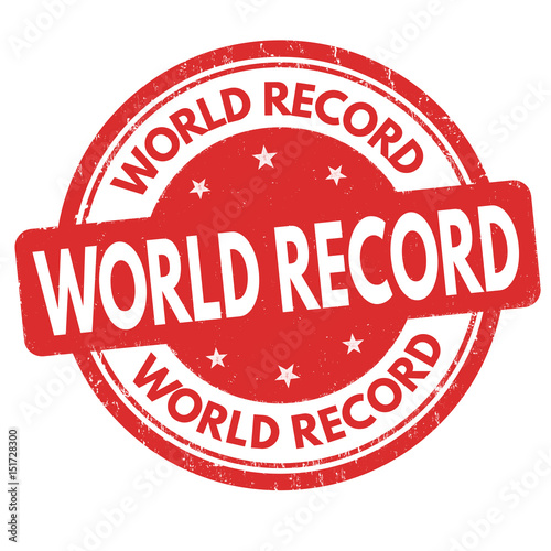 World record sign or stamp