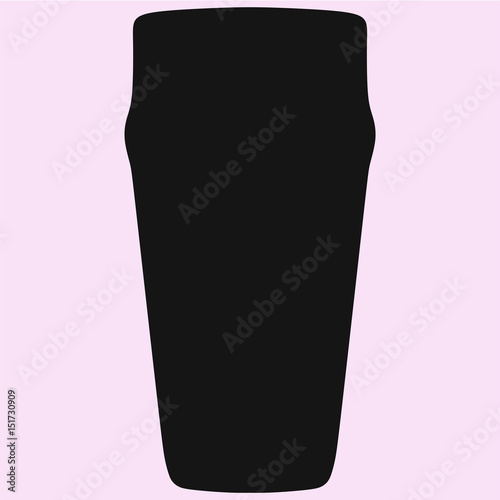 Water glass isolated vector silhouette isolated