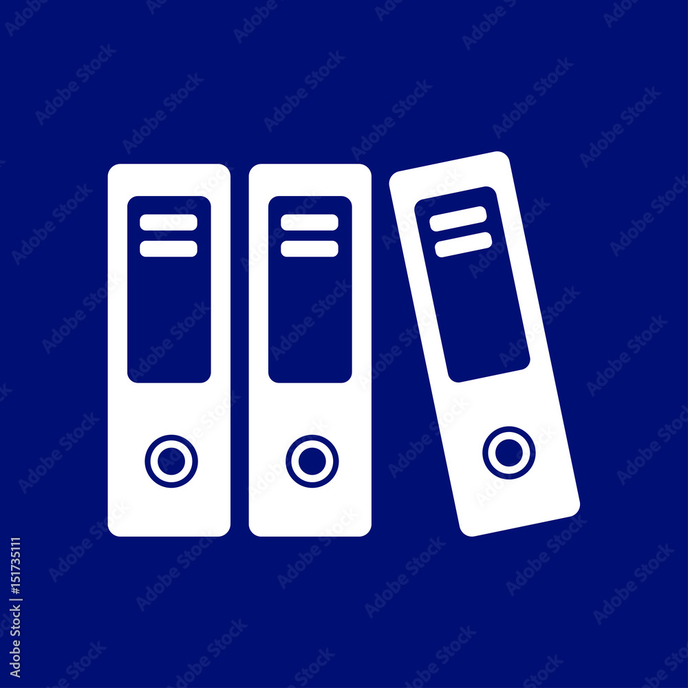 Office folders with papers and documents. Archives folder icon. Office folders with papers and documents. Archives folder icon.