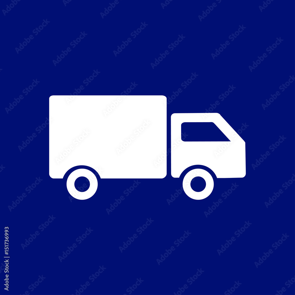 Delivery truck sign icon. Cargo van symbol. Shipments and free delivery. Flat style. Vector. Delivery truck sign icon. Cargo van symbol. Shipments and free delivery. Flat style. Vector.