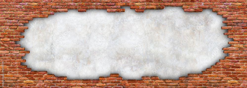 Obraz premium grunge texture of a brick wall, ruined stonework for background