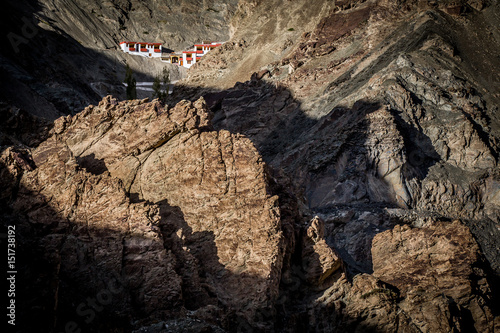 The Buddhist monastery of Rizong in the Indian Himalaya, Ladakh, India photo