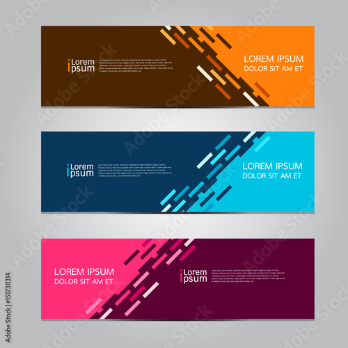 Vector abstract design banner web template.