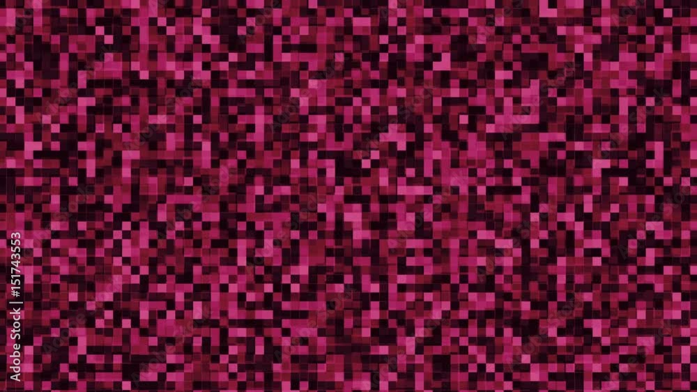 Red textured mosaic tiles background motion. Continuously changing geometric pixel. 4K Ultra High Definition video animation loop. Red textured mosaic tiles background motion. Continuously changing geometric pixel. 4K Ultra High Definition video animation loop.