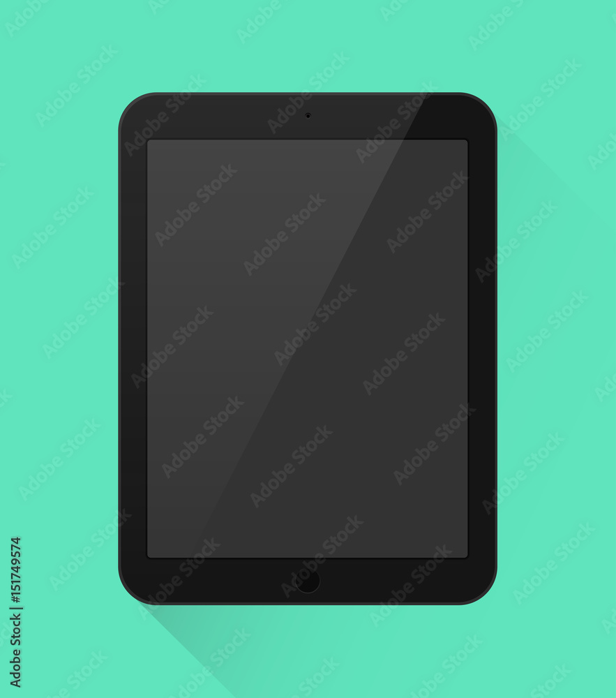 Tablet in schwarz Icon Flat Design Vektor Grafik Illustration Tablet in schwarz Icon Flat Design Vektor Grafik Illustration
