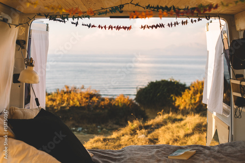 Camping view to the sea photo