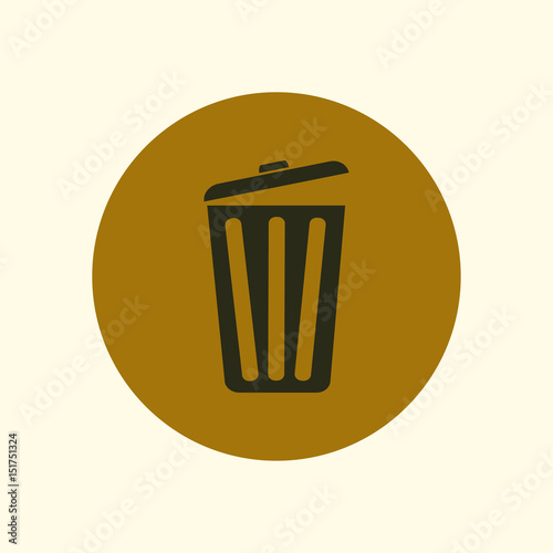 Trash can icon. Delete, Move to Trash, clear the disk space. Vector illustration.