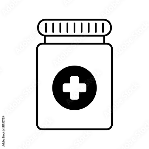 medicine bottle isolated icon vector illustration design
