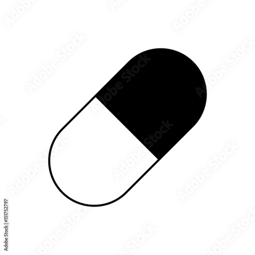 Medical pills isolated icon vector illustration design