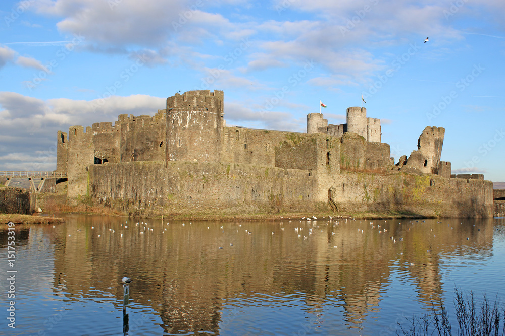Caerphilly castle, Wales
