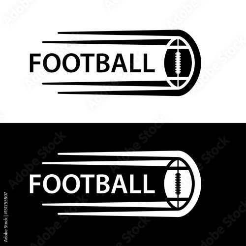 american football ball motion line symbol