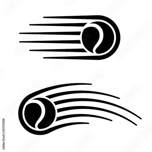 tennis ball motion line symbol