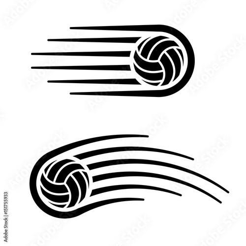 volleyball ball motion line symbol
