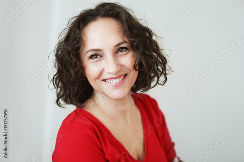 woman smiling to camera