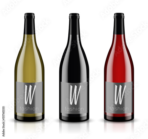 Mockup wine bottle. vector design.