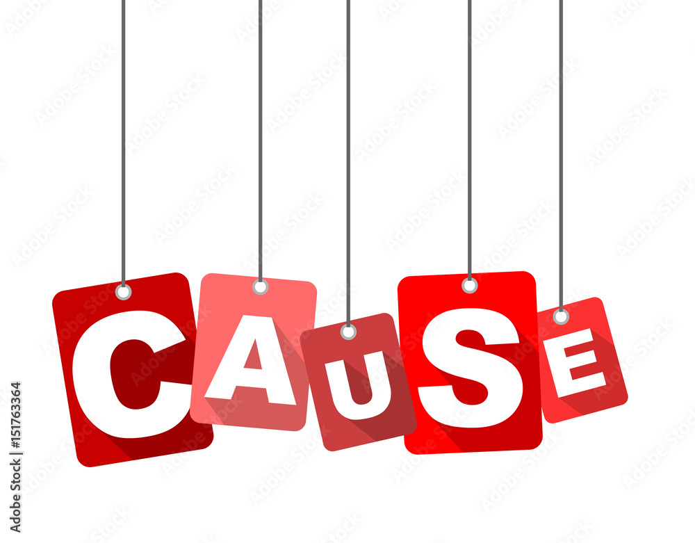 Red vector flat design background cause. It is well adapted for web