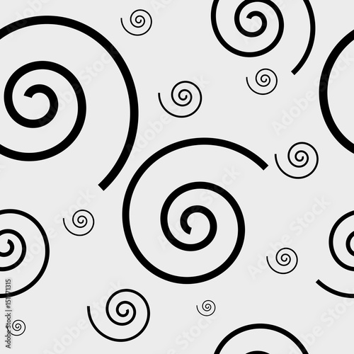 Simple spiral seamless pattern, vector illustration