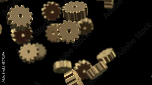 3d cog animation falling loop