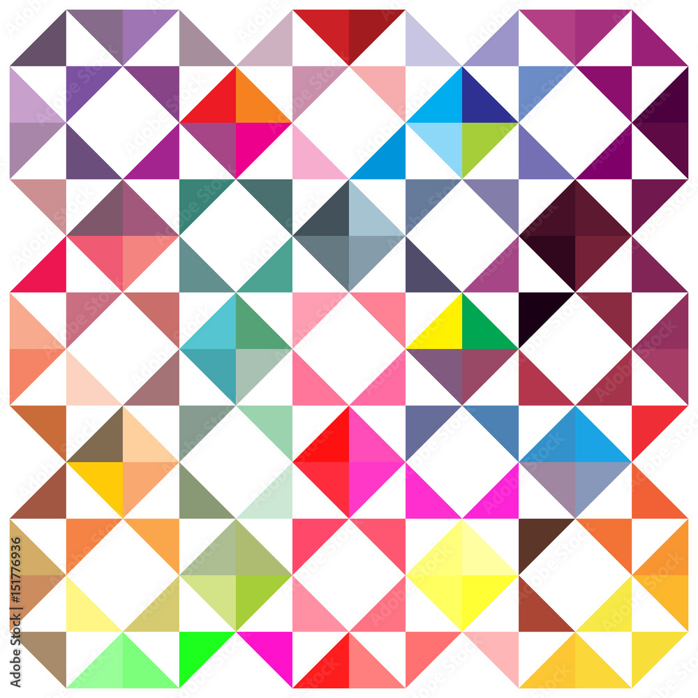Abstract rainbow color triangles in opposite directions Abstract rainbow color triangles in opposite directions