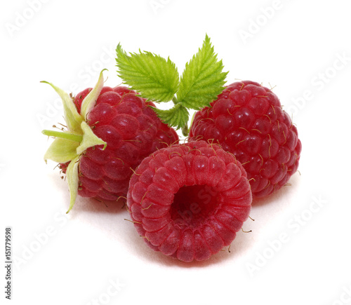 Raspberry with leaves