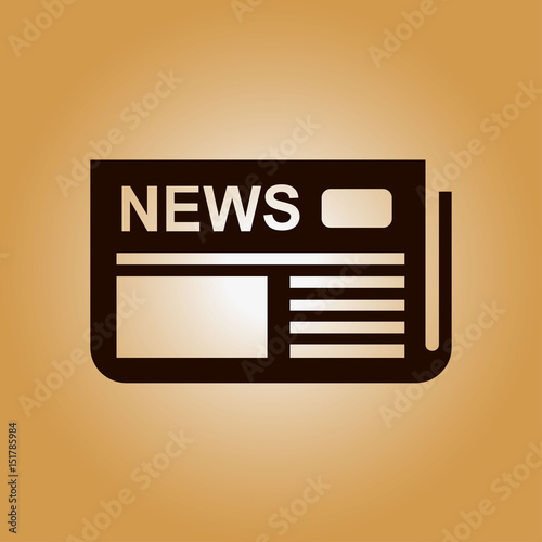 Flat design. Overview of news media, the first news page. 