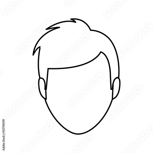 Young man profile icon vector illustration graphic design