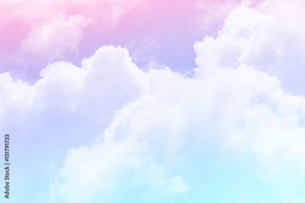 sun and cloud background with a pastel colored

