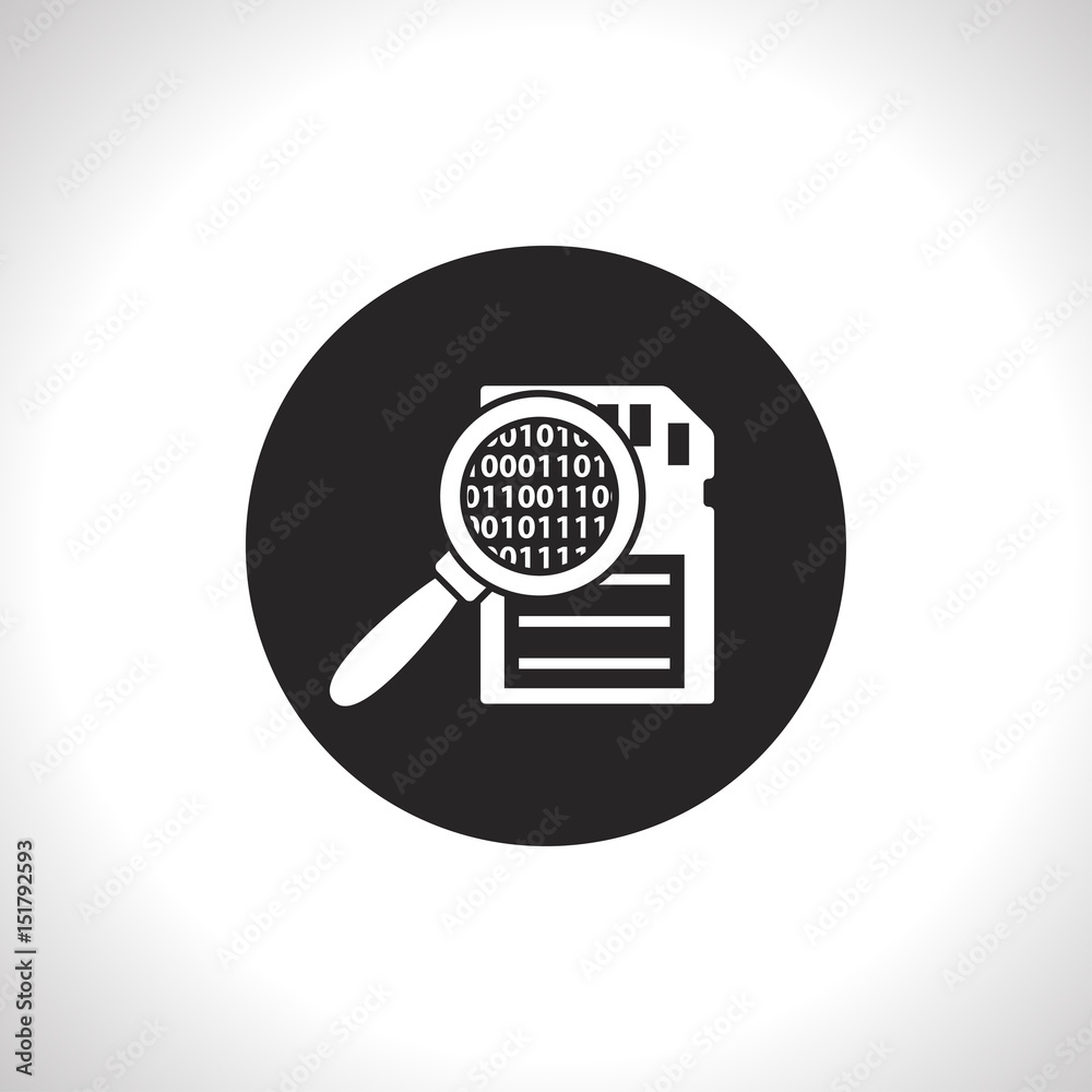 Memory card searching flat icon. Vector illustration. Memory card searching flat icon. Vector illustration.