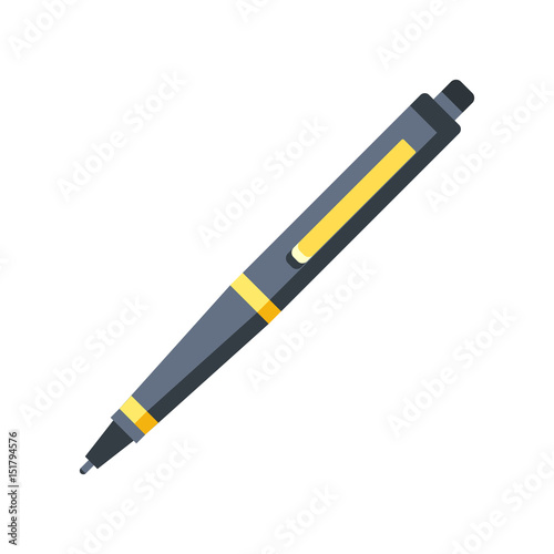 Leinwand Poster Pen icon. Flat design graphic illustration. Vector pen icon
