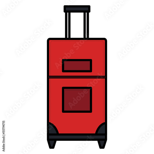 suitcase travel isolated icon vector illustration design