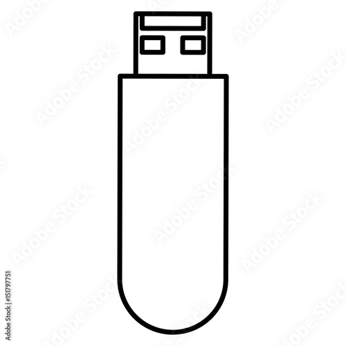 usb memory isolated icon vector illustration design