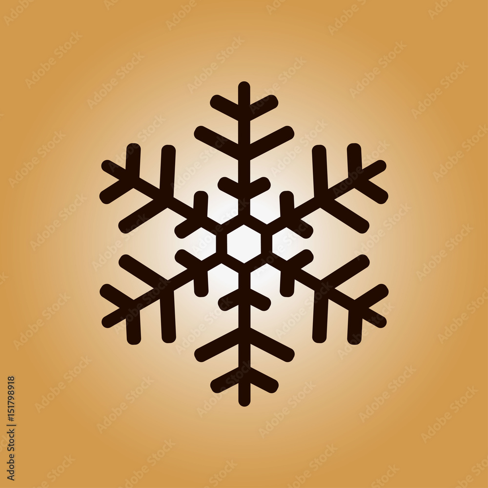 Obraz premium Snowflake icon. New Year decoration. All to celebrate the New Year and Christmas.