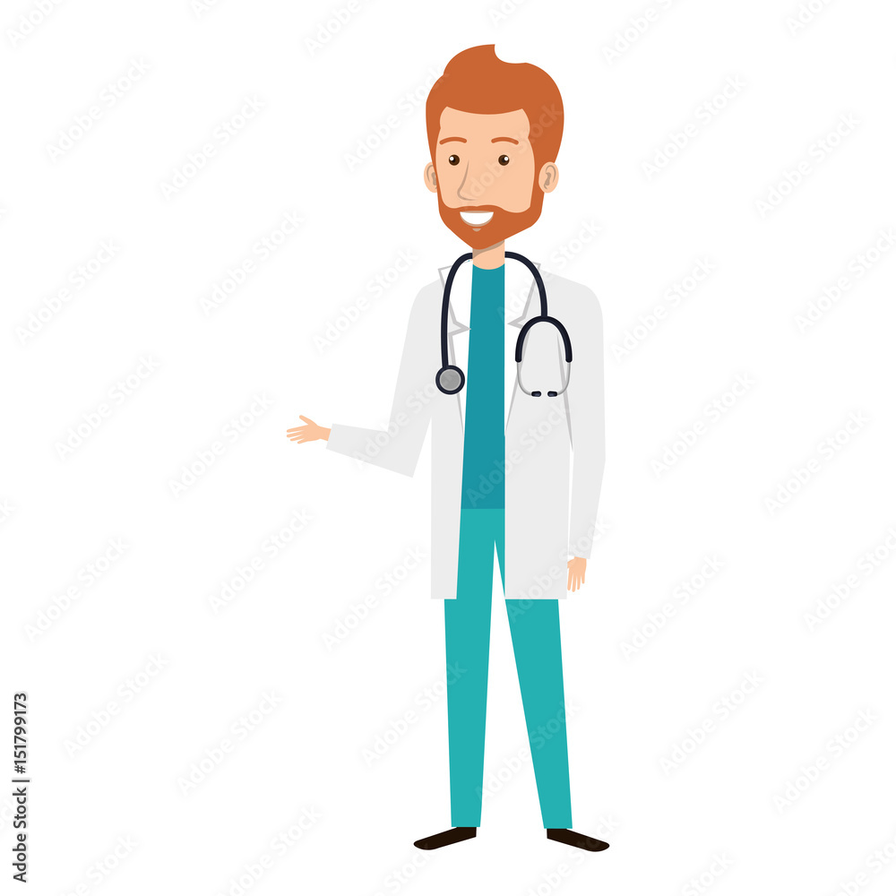Male doctor with stethoscope avatar character vector illustration design Male doctor with stethoscope avatar character vector illustration design