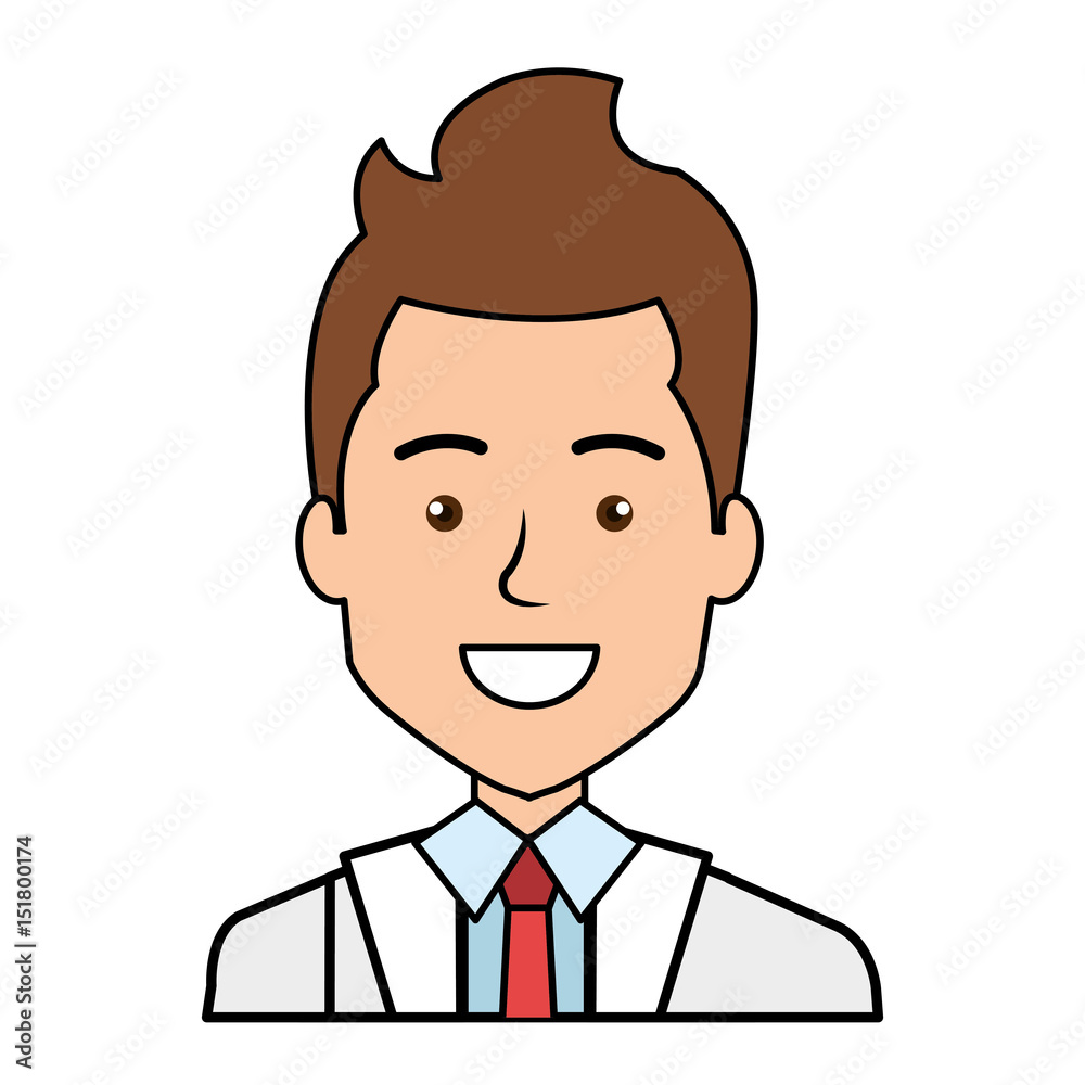 Male doctor avatar character vector illustration design