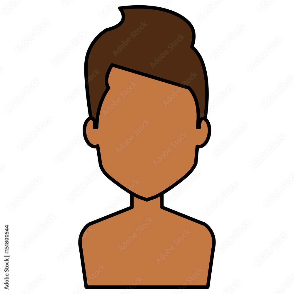 young man shirtless avatar character vector illustration design young man shirtless avatar character vector illustration design