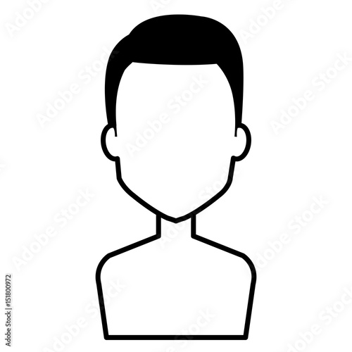 young man shirtless avatar character vector illustration design © Gstudio