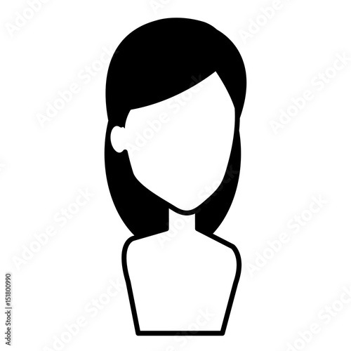 young woman shirtless avatar character vector illustration design