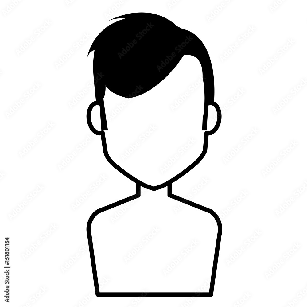 young man shirtless avatar character vector illustration design young man shirtless avatar character vector illustration design