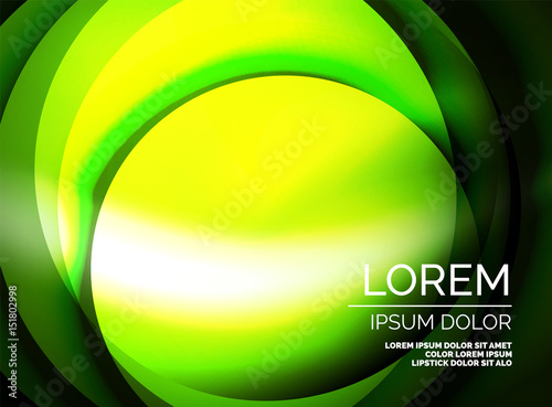 Shiny silk wave template, color satin with effects, vector abstract background