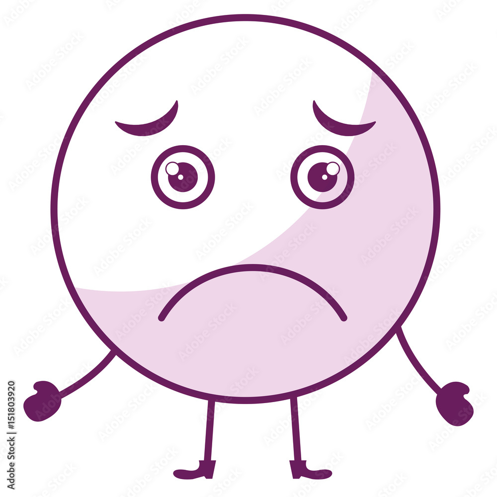 sad face emoticon kawaii character vector illustration design sad face emoticon kawaii character vector illustration design