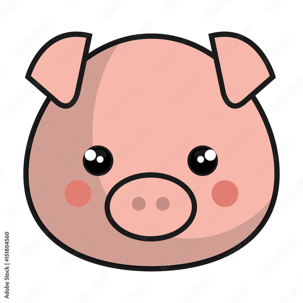 cute and tender piggy kawaii style vector illustration design cute and tender piggy kawaii style vector illustration design