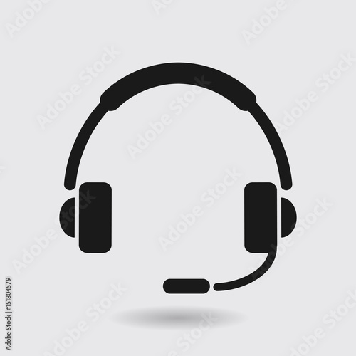 Flat icon of support. Sign the call center. Contact technical support. Call and we will reply to you.