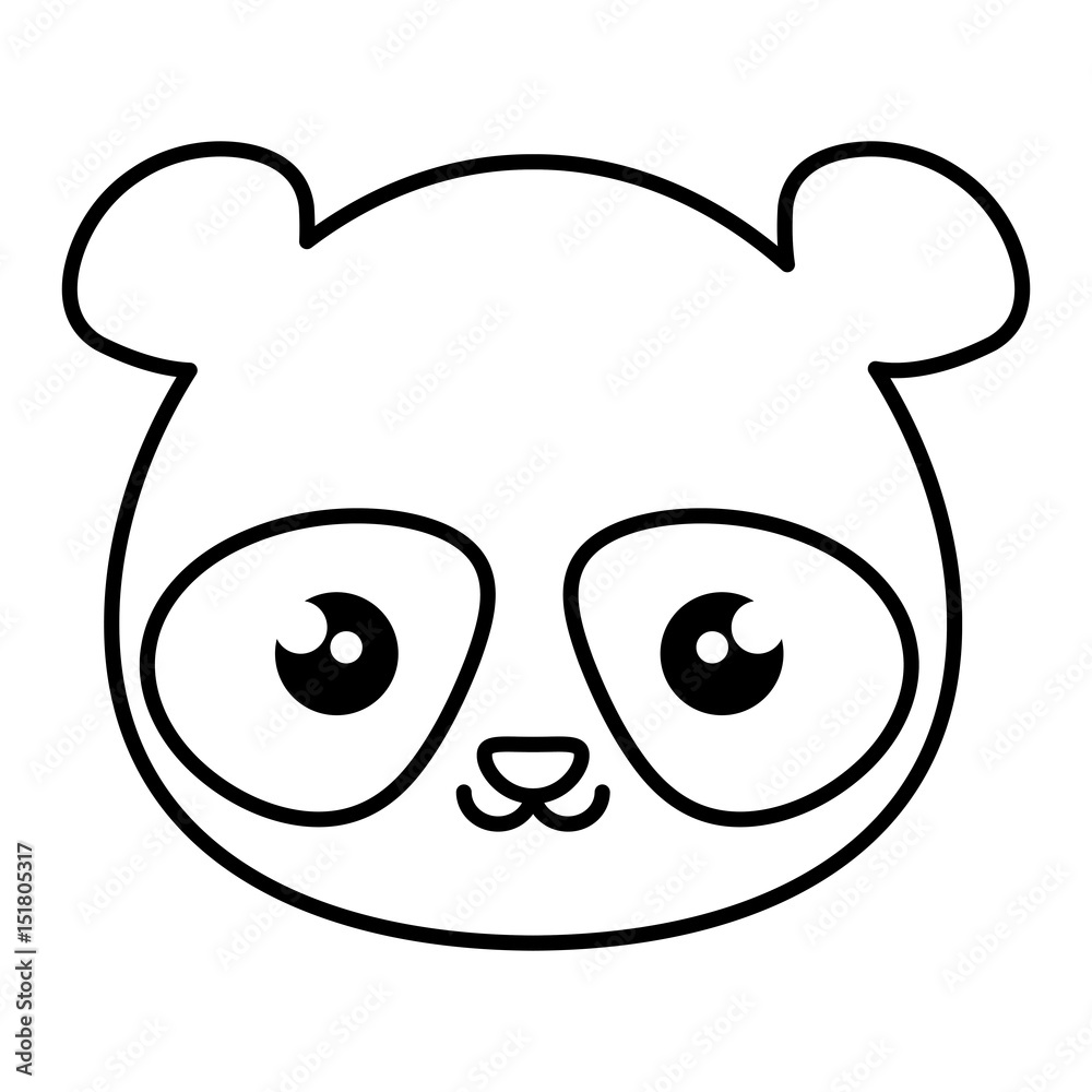 cute and tender bear panda kawaii style vector illustration design cute and tender bear panda kawaii style vector illustration design