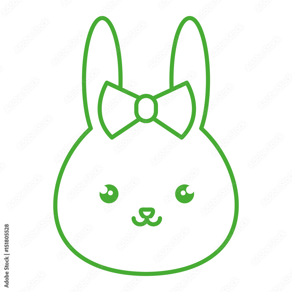 cute and tender female rabbit kawaii style vector illustration design cute and tender female rabbit kawaii style vector illustration design